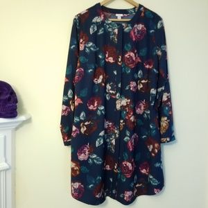Merona Long Sleeved Floral Dress
